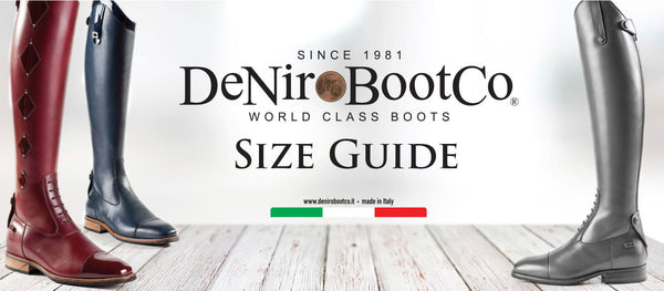Size Guide Size Chart For De Niro Standard Boots The Riding Boot Co size-guide-size-chart-for-de-niro-standard-boots-the-riding-boot-co
