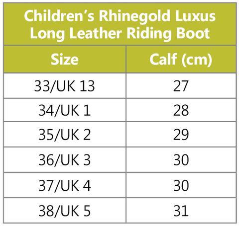 Rhinegold Luxus Kids Long Leather Boot