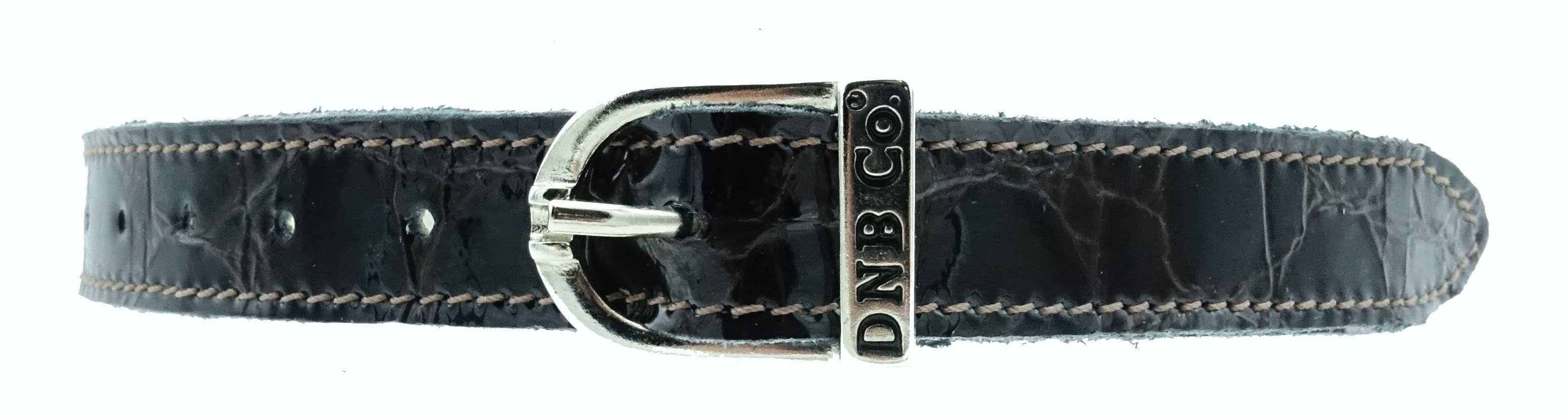 De Niro Patent Crocodile (Lucidi) Spur Straps